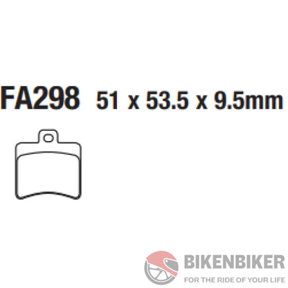 Fa298 Fully Sintered Brake Pads - Ebc Brakes