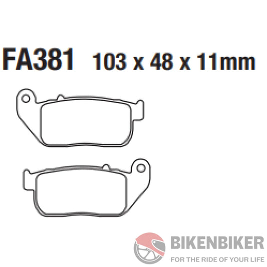 Fa381Hh Fully Sintered Brake Pads - Ebc Brakes