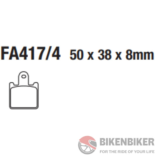 Fa417/4Hh Fully Sintered Brake Pads - Ebc Brakes