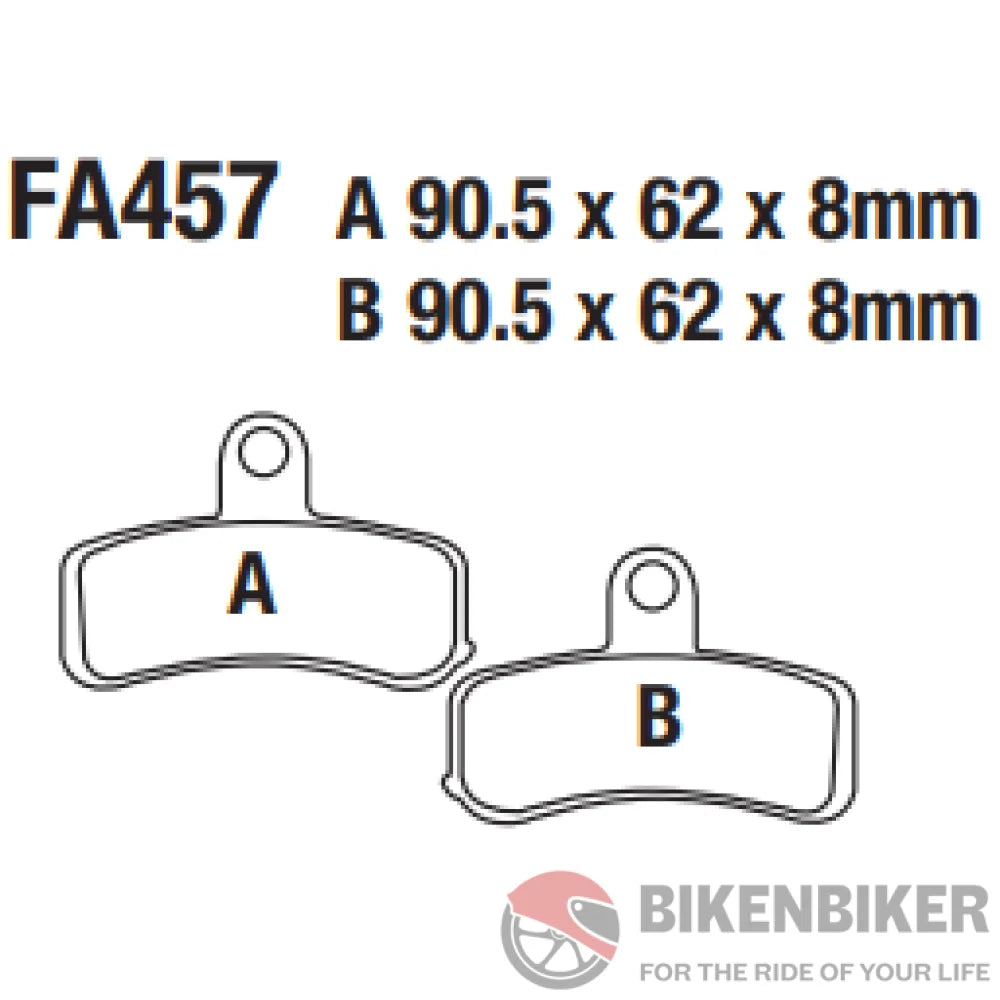 Fa457Hh Fully Sintered Brake Pads - Ebc Brakes