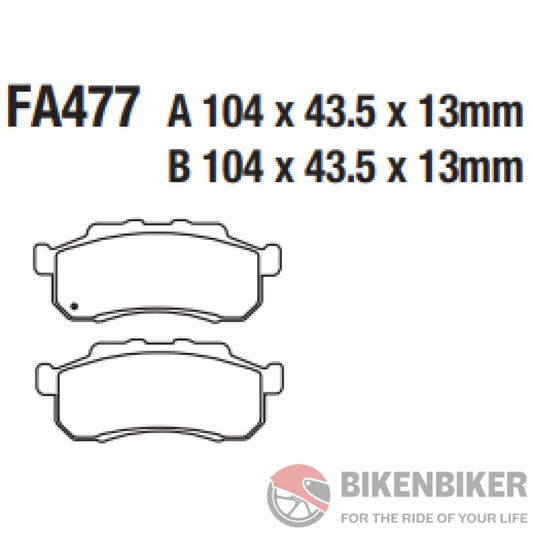 Fa477Hh Fully Sintered Brake Pads - Ebc Brakes