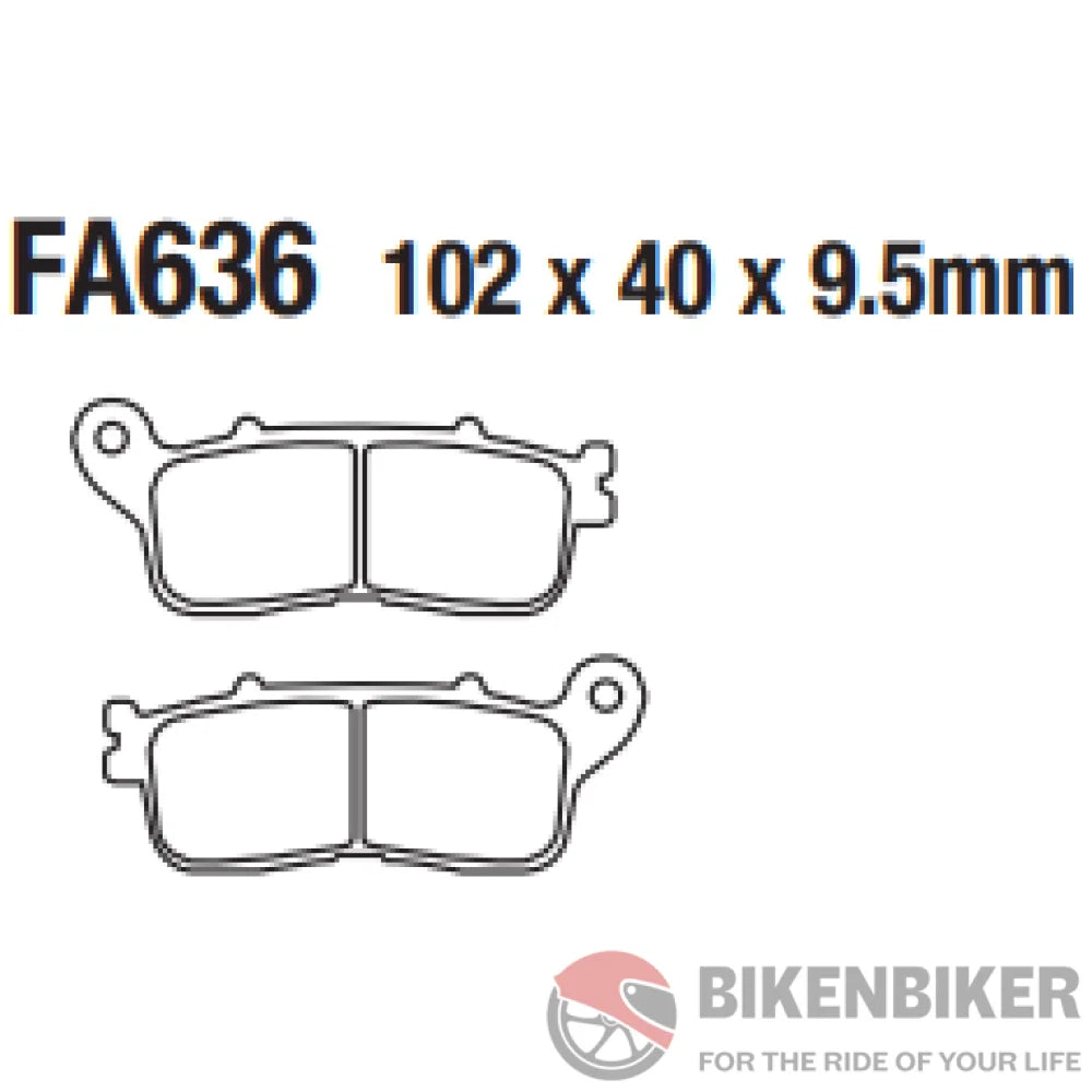 Fa636Hh Fully Sintered Brake Pads - Ebc Brakes