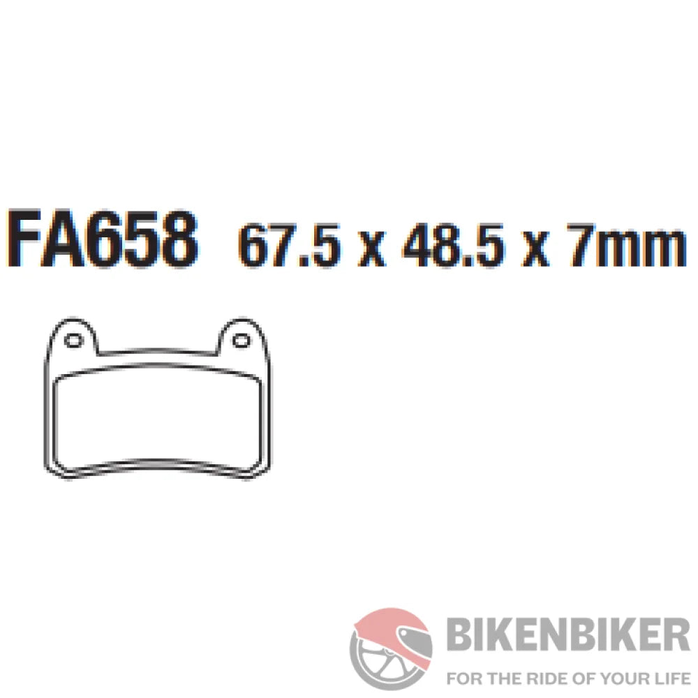 Fa658Hh Fully Sintered Brake Pads - Ebc Brakes