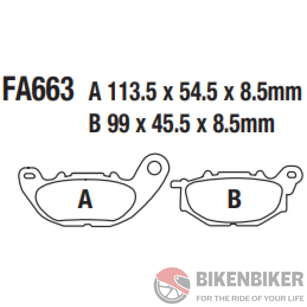 Fa663Hh Fully Sintered Brake Pads - Ebc Brakes