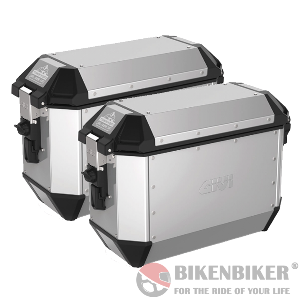 Pair of Monokey Trekker Alaska Side Cases, Silver - Givi