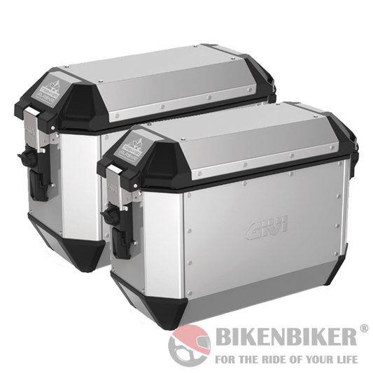 Pair of Monokey Trekker Alaska Side Cases, Silver - Givi