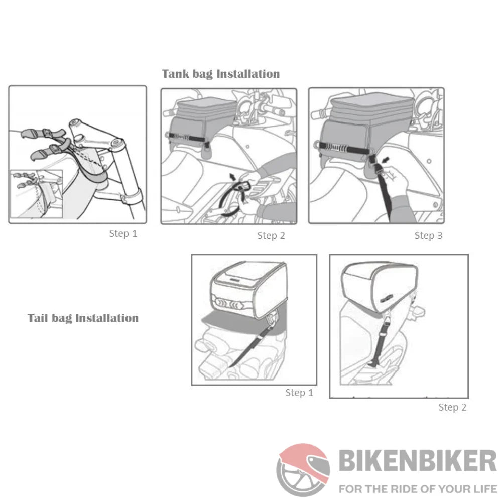 Gps-Series Magnetic Tank/Tail Bag Straps - Raida