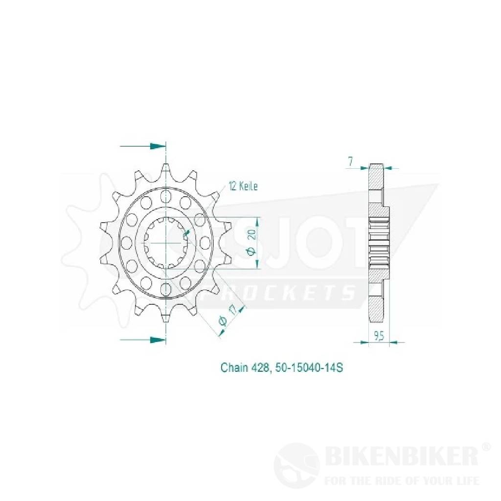 KTM Duke 790 Spares - Front & Rear Sprockets - Esjot Sprockets