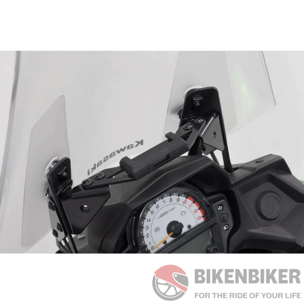 Kawasaki Versys 650 Ergonomics - Shock Absorbent Quick-Lock Gps Mount Sw-Motech