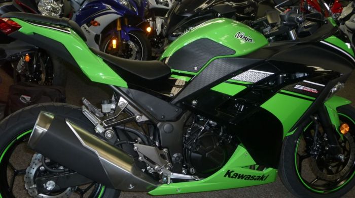 Kawasaki Ninja 300 2013+ Snake Skin Tank Grip Pads - TechSpec