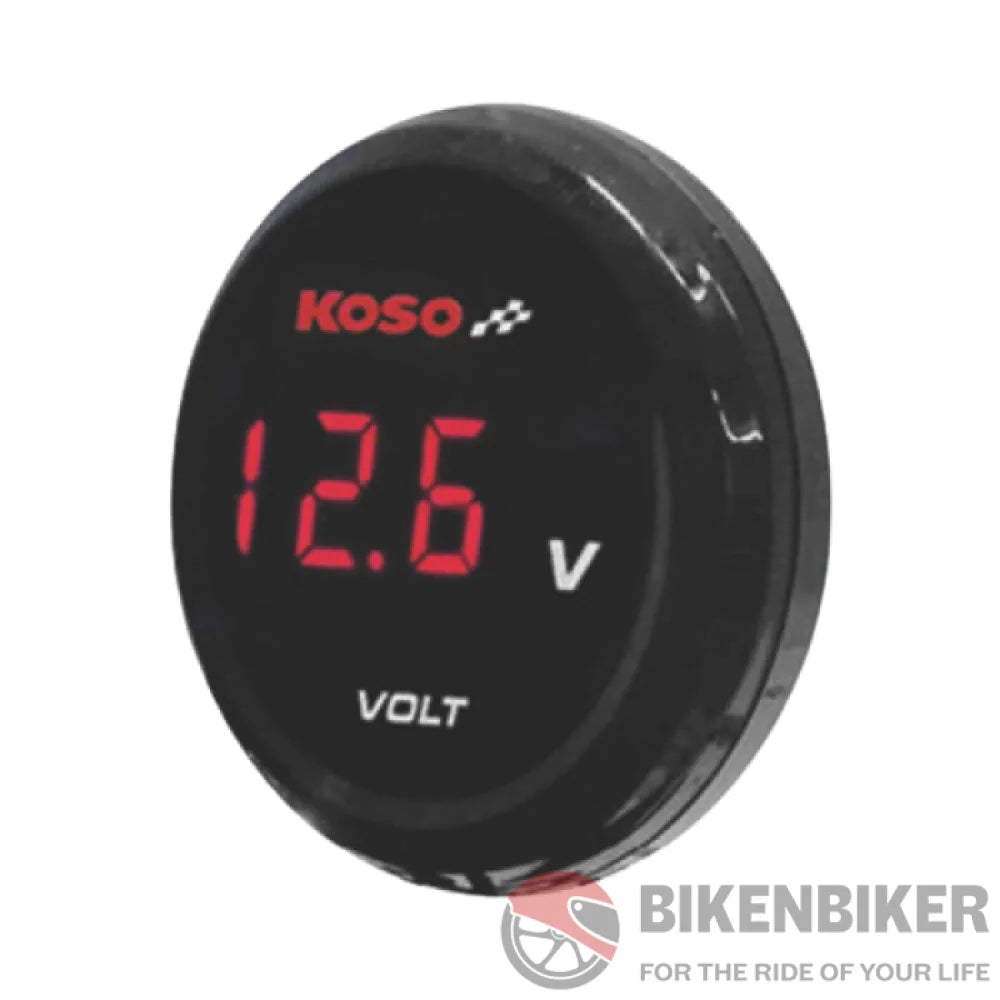 Koso - Coin Voltmeter Digital Red Display Ngage Gauge