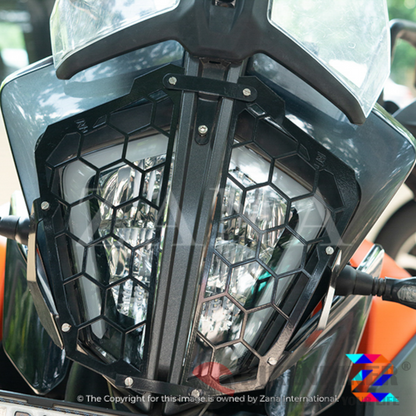 KTM 390 Adventure Head light grill Hexagonal Black- Zana