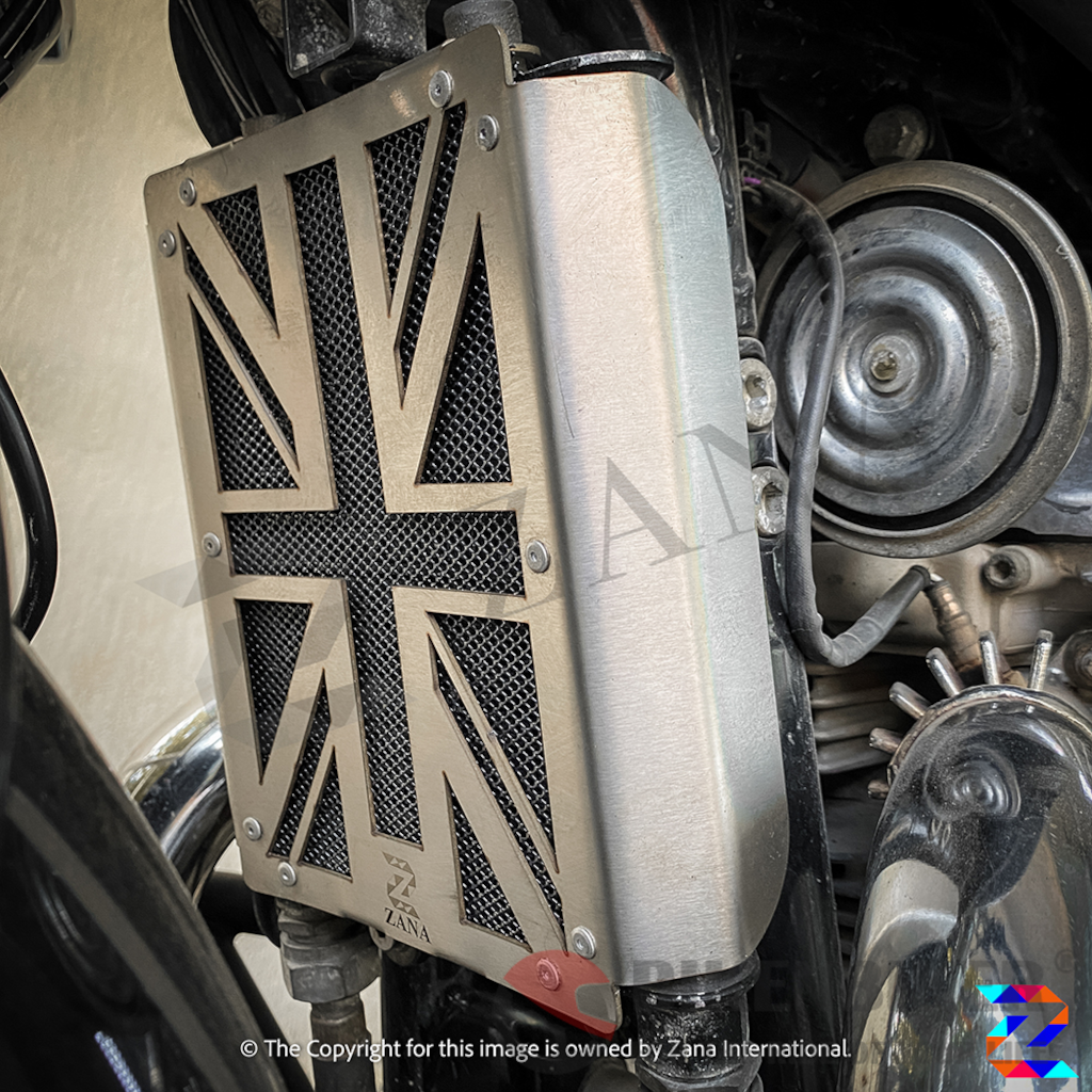 New UK Flag Radiator Grill For GT & INTERCEPTOR 650 - Zana