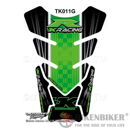 Kawasaki ZX6R / ZX10R Black Motorcycle Tank Pad Protector Motografix 3D Gel TK011G-Motografix