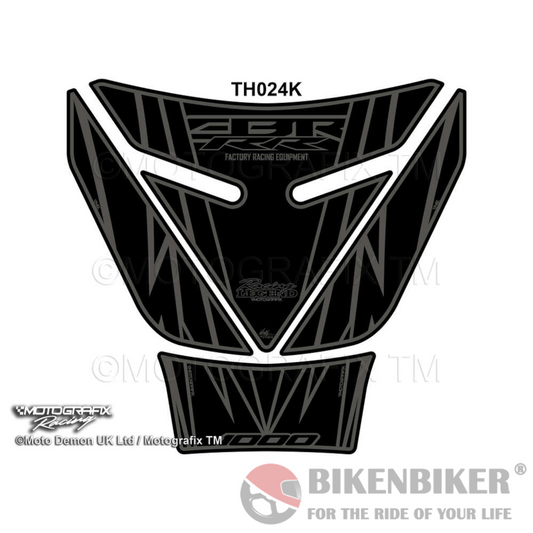 Honda CBR1000RR Fireblade 2008 - 2016 Black Motorcycle Tank Pad Protector TH024K-Motografix