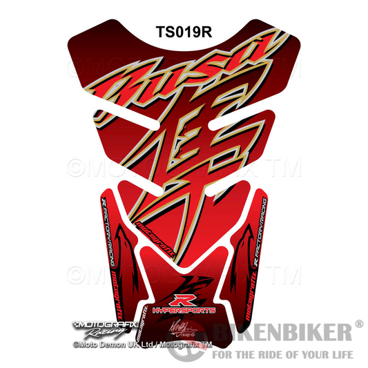 Suzuki GSX1300R Hayabusa Red Motorcycle Tank Pad Protector Motografix 3D Gel TS019R-Motografix