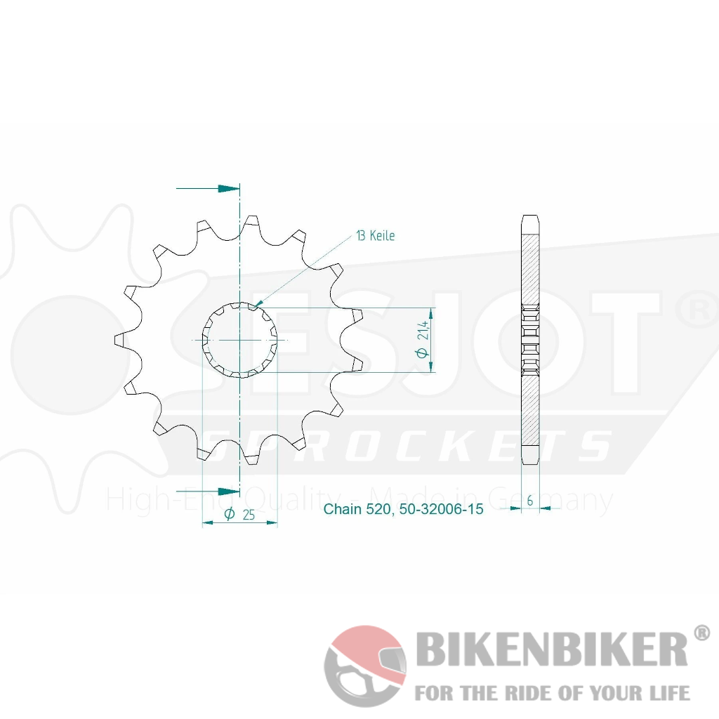 Kawasaki Versys/Ninja/Z 650 Spares - Front & Rear Sprockets - Esjot Sprockets