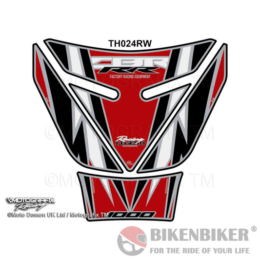 Honda CBR1000RR Fireblade 2008 - 2016 Red Motorcycle Tank Pad Protector TH024RW-Motografix