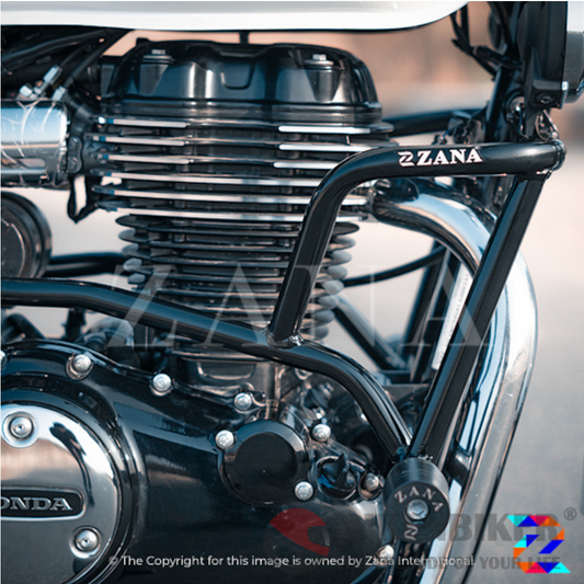 Crash Guard With Slider Glossy Black CB350 - Zana