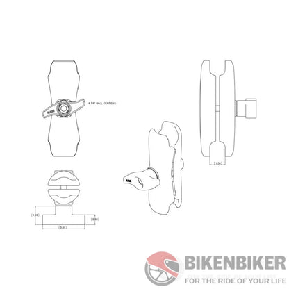 Ram Mounts Arm - Double Socket ( 8.44) Ram Accessory