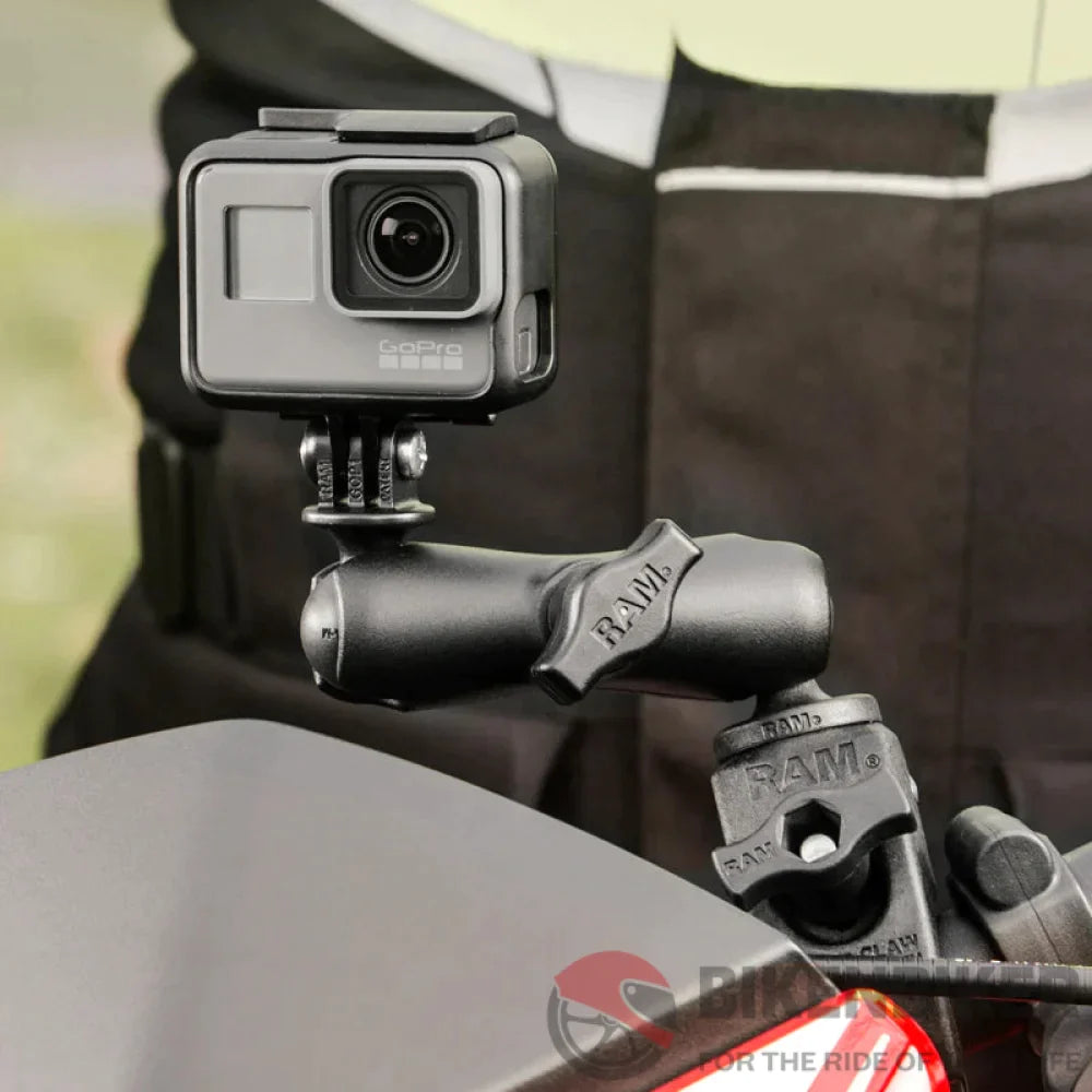 Ram Mounts Tough-Claw Double Ball Mount With Universal Action Camera Adapter Ram Accessory