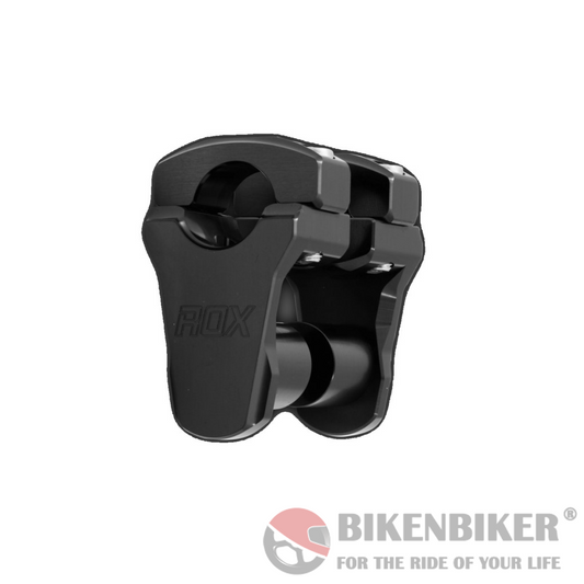 Pivoting Handlebar Risers – 44mm Rise, 26mm Handlebar – Anodized Black- Rox Speed FX