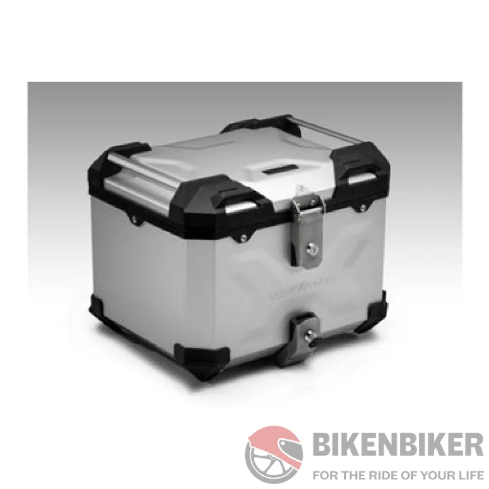 TRAX ADV top case Aluminium 38 L Black/Silver - SW-Motech - Bike 'N' Biker