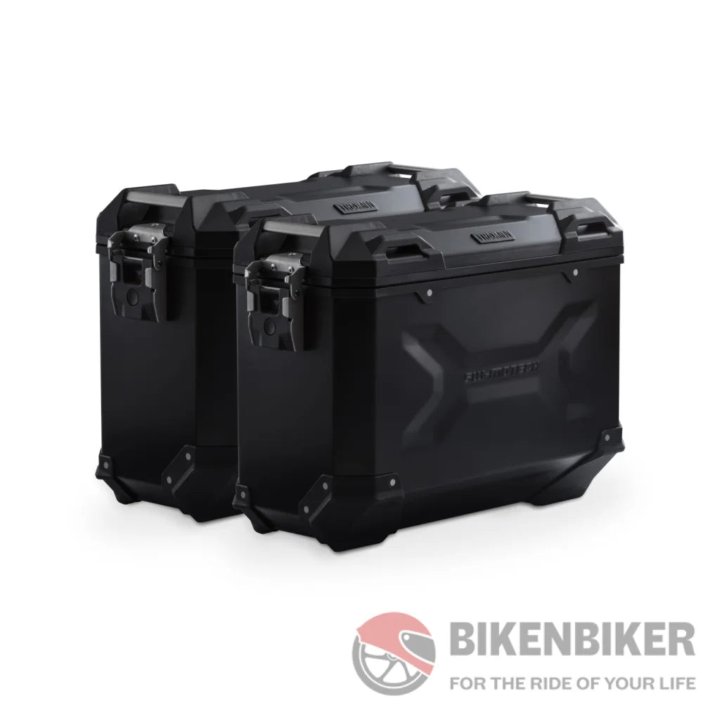 Trax Adv Aluminum Pannier System (Black) For Suzuki V-Strom 650 (17-) - Sw-Motech Side Case