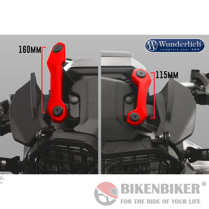 BMW F 850 GS Ergonomics - "EXTREME" Windscreen - Wunderlich